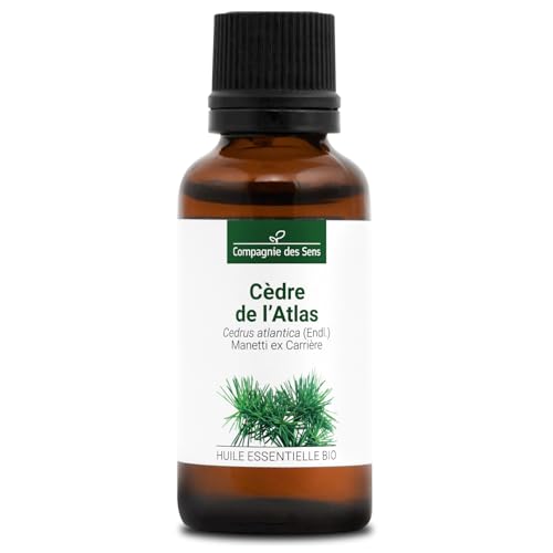 CEDRO DEL ATLAS - 30 mL - Aceite Esencial Orgánico - 100% Puro, Natural, Quimiotipado y Certificado Cosmos