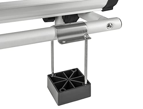 LAS 11807 Deichsel-Fahrradträger, abklappbar, für 2 Fahrräder, Deichselträger, für Wohnwagen, Ca. 145 x 73 x 34 cm, grau