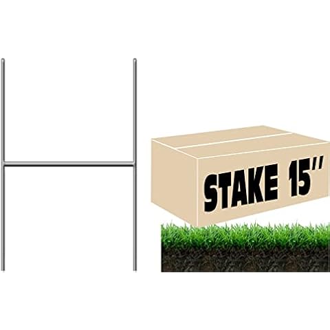 200 Signs Stake H Frame Wire 15'' Tall, Yard Signs Holder Stake 15''x10'' x 9 Gauges use with Corrugated Signs 4mm or 5mm, Ship Same Day UPS (Pkg200Stake15'') Cover