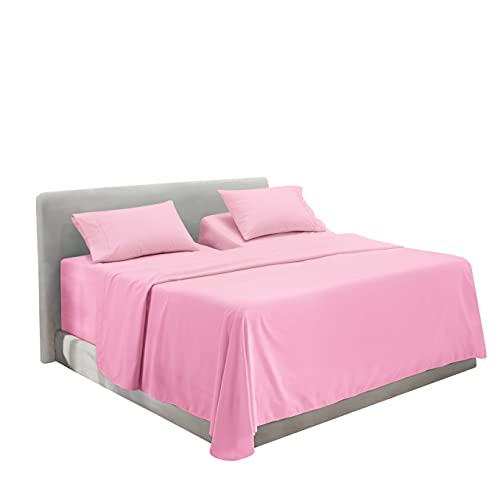 Image of Hearth & Harbor Extra Deep Pocket 5-Piece Bed Sheets Set - Super Deep Fitted Sheet 18 - 24 inces Depth, Fits High Profile Mattresses with Toppers, Split King, Lilac