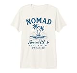 Paraíso del Trabajo Remoto Nomad Social Club Camiseta Premium