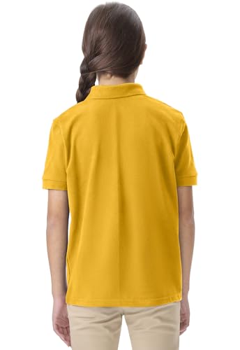 Image of Classroom School Uniforms for Boys and Girls Short Sleeve Pique Polo | Unisex Youth Shirt, Matching Ribbed Collar, Banded Sleeves, Three-button Placket, Comfortable Fit, School Uniform Essential