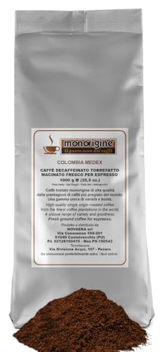 Café descafeinado molido para Espresso Colombia Medex 1 kg - Café monorigine