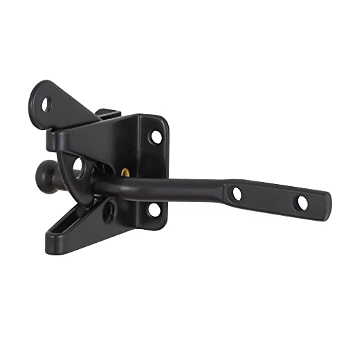Image of Design House 189407-MB Self-Locking Heavy Duty Gate Latch 2-Pack Matte Black