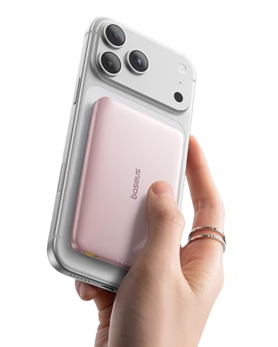 Baseus Picogo Magsafe Portable Charger, Qi2 Certified 0.5" Ultra Slim 15W Wireless Power Bank, 10000mAh 27W Fast Charging Magnetic Battery Pack with USB-C for iPhone 17/16/15/14/13/12 Series Only