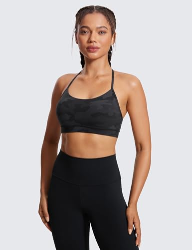 image for CRZ YOGA Butterluxe Y Back Sports Bras for Women - Padded Racerback Lo