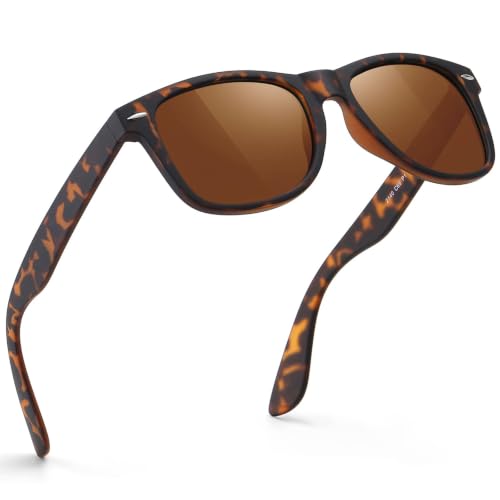Image of FEIDUSUN Sunglasses Men Polarized Sunglasses for Mens and Womens,Black Retro Sun Glasses Driving Fishing UV Protection
