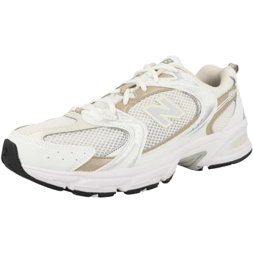 New Balance Unissex-adulto moderno, Branco/Bege, 12.5 Women/11 Men