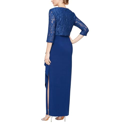 Alex Evenings Women's Long Bolero Jacket Dress4