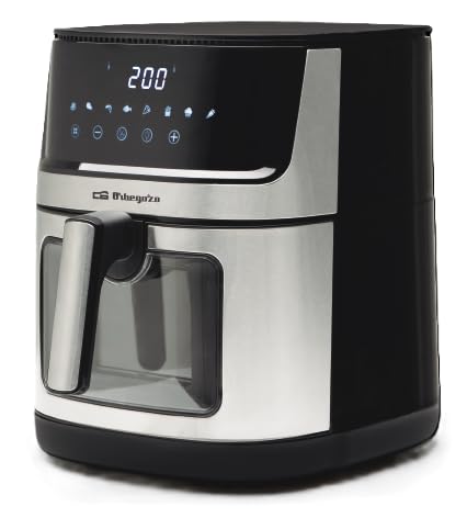 Freidora sin aceite Orbegozo FDR 8020, capacidad 8 Litros, Potencia: 1500 + 500 W, Inox
