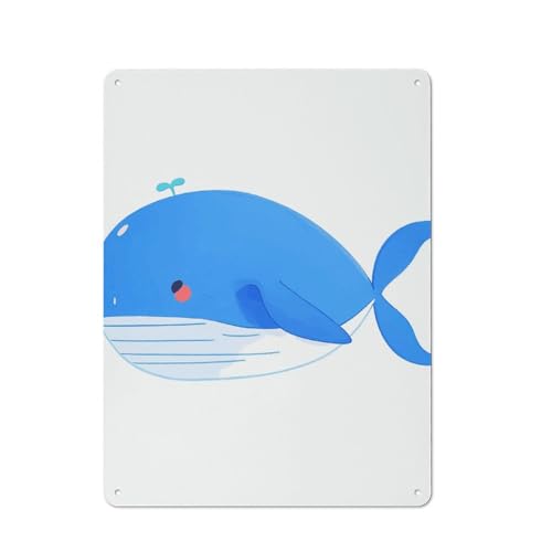 Peintures à suspendre en métal de baleine bleue pour habiller les murs vides d'une cuisine