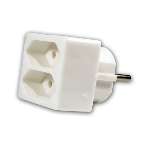 Preisvergleich Produktbild 2-fach Verteiler Schuko - Euro