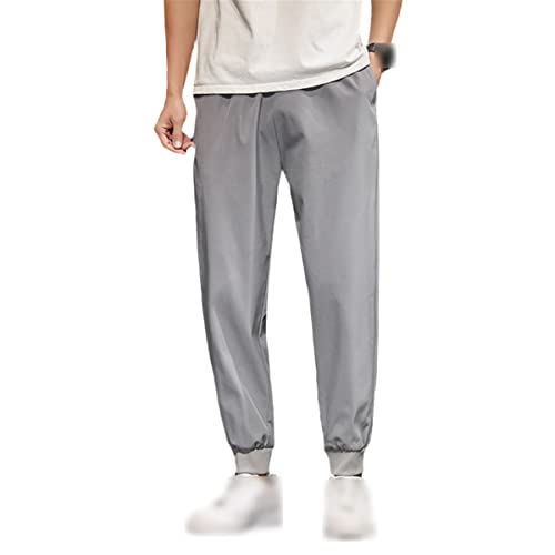 Pantalon décontracté en soie glacée anti transpiration pour homme