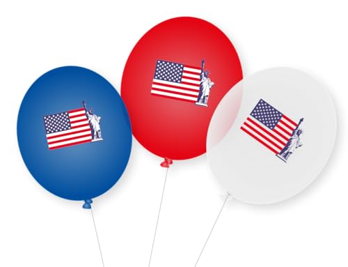 Luftballons "United States of America" 9er Pack, ⌀28cm