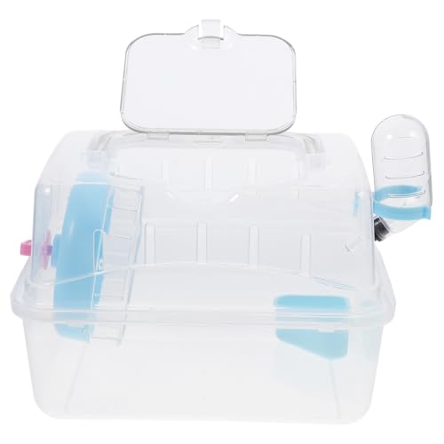 UTHCLO Transparenter Hamsterkäfig aus Robustem Acryl Kompakt und Leicht Tragbare Kleintier transportbox für Meerschweinchen und Nager Einfach zu Reinigen für Unterwegs und Reisen