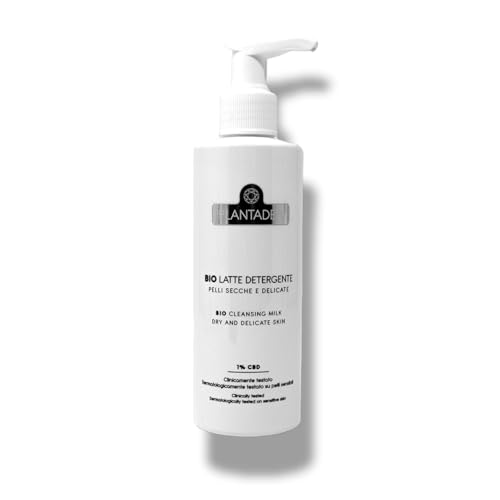 PlantaDea Leche Limpiadora Facial 100% Ecológica y Natural para Pieles Secas y Delicadas 200 ml - Dermatológica y Clínicamente Testada