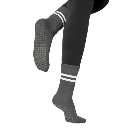 Pilates Socks with Grips for Women Barre Socks 1 Pair - Grey