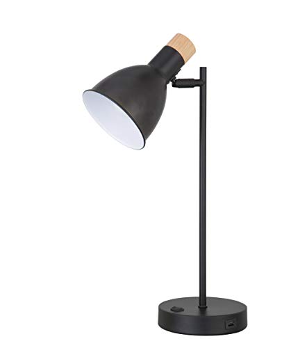 Amazon Brand – Rivet Scandinavian Task Lamp, 19"H, Matte Black