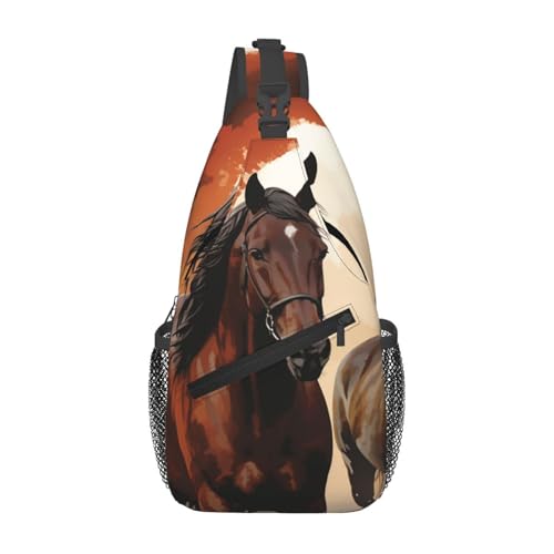 Bolso pequeño tipo sling para senderismo unisex negro miniatura 2