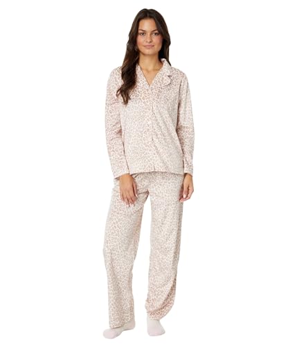 Karen Neuburger Women's Long Sleeve Minky Fleece Girlfriend Pj with Socks Pajama Set
