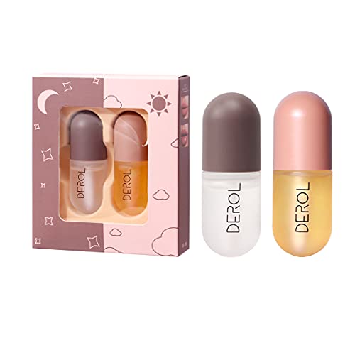 Oudenmary Lip Plumper Set,Natural Lip Plumper and Lip Care Serum,Lip Enhancer for Fuller,Lip Filler,Hydrating & Reduce Fine Lines,(2PC)