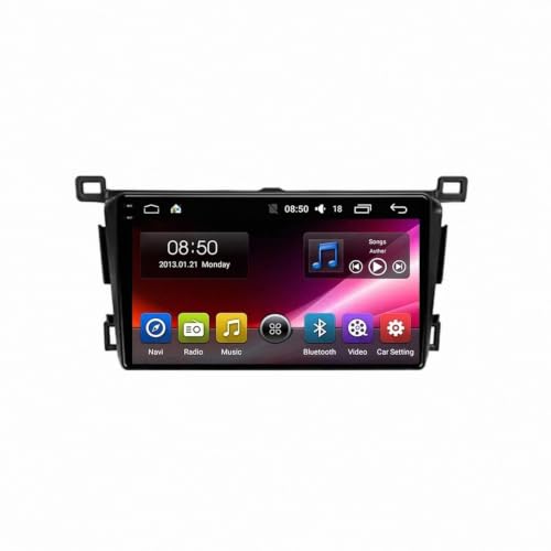 Car Stereo Carplay Radio de Coche para Toyota RAV4 RAV 4 2013-2018 Soporta Bluetooth, Control Volante, USB, WiFi, 4G, Mirror-Link, GPS Navegador/Radio FM, 4 Nuclear 4G+64G