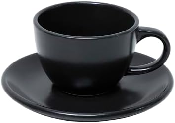 Mimo Style, Jogo 6 Xícaras de Café Cerâmica Preto Marmorizado