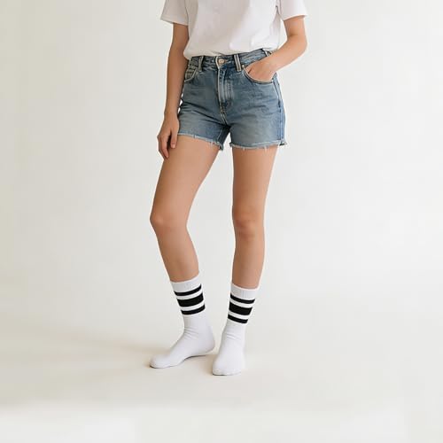 Image of VWU Women Men Crew Socks Cotton Dress Socks Ankle Neutral Casual Gilr Boy Solid Color Crew Socks SIze 5-12