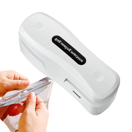 Chip Bag - Sello de Prensa Manual, Calor Recargable, Sellador de Bolsa de Alimentos, Bolsa Recargable, 2 En 1 Bolsa Recargable De Calor - Portátil USB Recargable Home Snack Saver Para Almacenar