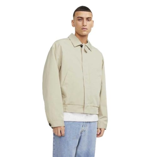 JACK & JONES Mens Harrington Jacket Fields Of Rye M