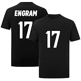 Evan Engram T-Shirt Black Mens Football Stitched T-Shirt