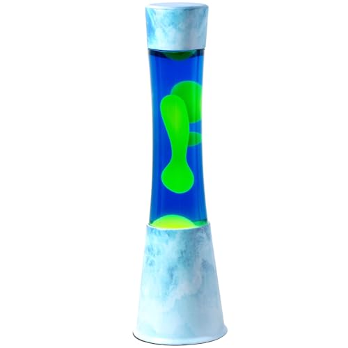 AHCCSD 16 Inch Glacier Magma Lamp,Liquid Motion Lamp Blue Liquid with Green Wax Blue Base Relaxing Gorgeous Lamp for Adults Kids Women Girls Home Office Decor Birthday Great Gift