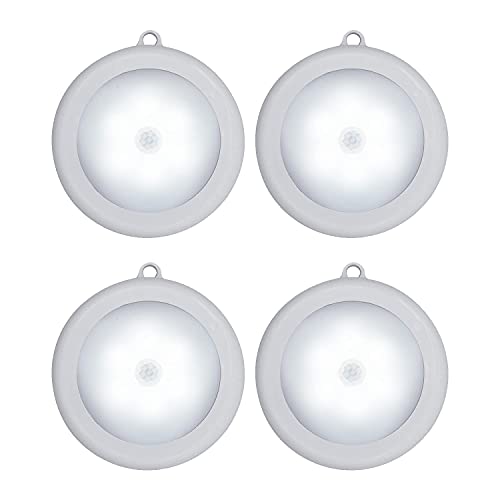 Image of VGMAX LED Motion Sensor Light, USB Rechargeable LED Nightlight, Wireless Sensor Wall Light, Camping Light White LED Light Night Lamp(White)(Pack of 4) (4)