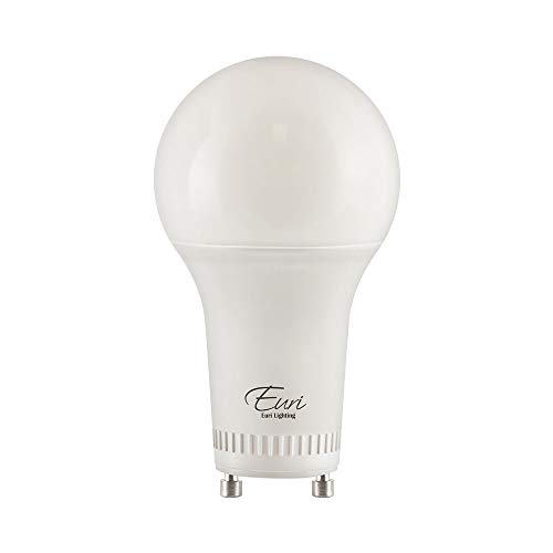 Euri Lighting EA19-8W2000eG-2 2-Pack LED A19 Bulb, 3000K (Soft White), Dim, 8W (60W) Equivalent 800lm, 220° Beam Angle, GU24 Base, UL & Energy Star Listed, Enclosed & Damp Rated #1