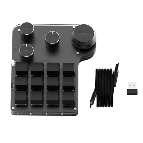 Clavier mécanique macro USB filaire doté de 4 boutons et 12 touches RGB hotswap
