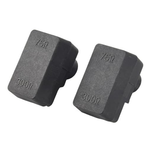 Lizusidtsy 2 x Push-On Antenna Matching Transformer 300/75 Ohm TV F Coax Adapter