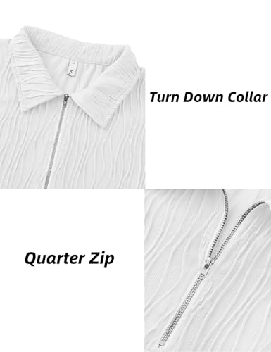 Image of ZAFUL Men's 2 Pieces Sets Outfits Summer Beach Set Short Sleeve Button Down Zip Up Shirt And Short Sets
