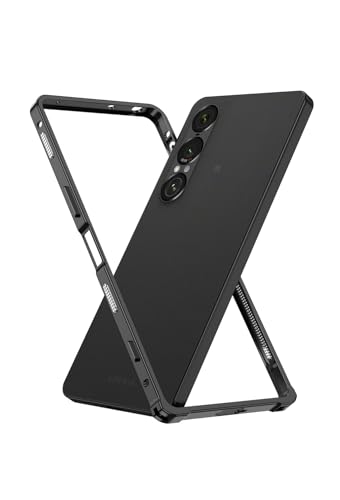 Xperia 1 VII用バンパー アルミ 放熱 SO-51F用ケース 金属フレーム メタルサイド エクスペリア1VII用カバー(グリーン)