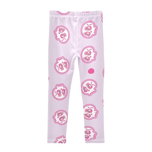 Cute Skull Girls Leggings,Workout Leggings for Girls Toddler Athletic Legging Size for 3-10T2