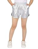 HDE Teen Metallic Shorts Big Girls Workout Dance Theme w/Elastic Band & Pockets