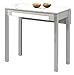ASTIMESA Mesa de Cocina, Metal, Blanco, 90x50cm-extendida 90x70 cms