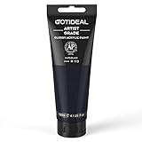 GOTIDEAL Acrylic Paint Mars Black Tubes(120ml, 4.1 oz) Non Toxic Non Fading,Rich Pigments for Painters, Adults & Kids, Ideal for Canvas Wood Clay Fabric Ceramic Craft Supplies (Mars Black)-Glossy