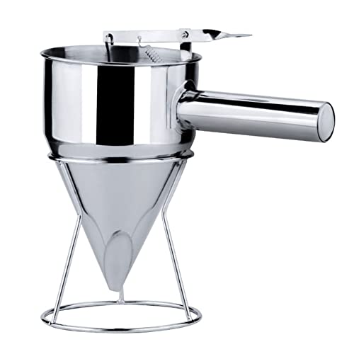 TONIJAWES Teigportionierer Edelstahl, Teigspender Pancake, Die Innenwand Des Kolbentrichter Ist Gefrostet, Ist Geeignet Für Moderne Hotelküchen, Bäckereien, Sodashops, Saftshops Etc. (600ML) Cover