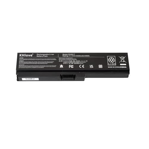 KHlove PA3817U-1BRS Laptop Batterie pour Toshiba Satellite L750 C650 C660 C660D C650D C655 C665 C670D L750D L755 L755D L770 L775 P750, Satellite Pro C650 C650D C660...
