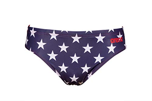 Arena Official USA National Team MaxLife Brief Swimsuit, Navy - Multicolor, 26