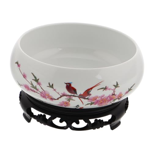 Ciieeo Pot De Fleurs Décoratif Céramique Style Chinois Forme De Lotus pour Intérieur sans Vase