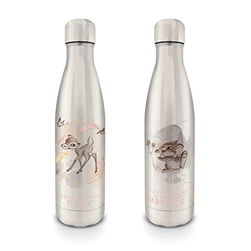 Pyramid International Disney Bambi Metal Drinks Bottle (Being Brave Design) 19oz / 540ml Water Bottle - Official Merchandise