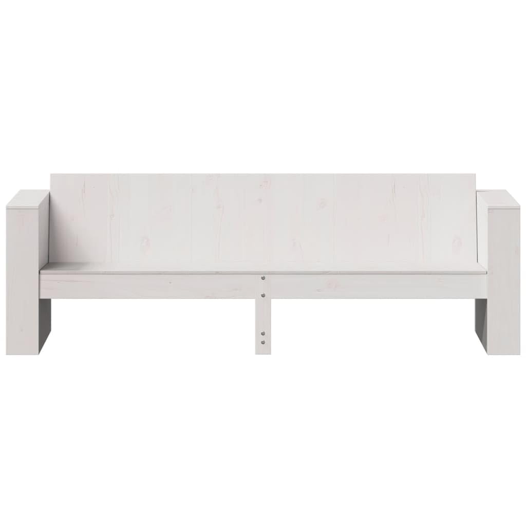 vidaXL Canapé de Jardin 3 Places Blanc 189x60x62 cm Bois de pin Massif