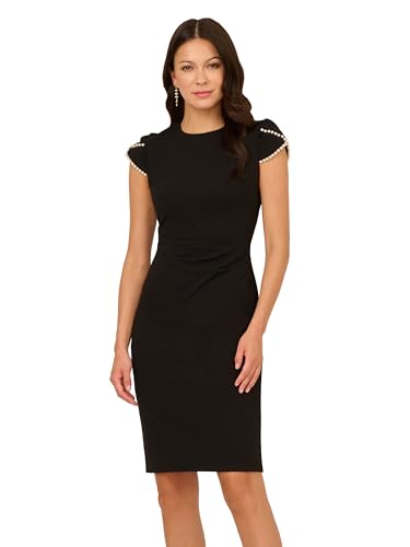 Adrianna Papell Women's Petal Sleeve Sheath Dress