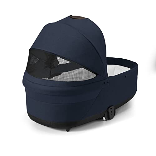 Cybex Balios Cot S Lux Baby Bassinet - Integrated Easy-Carry Handle, Sun Canopy & Spacious, Cozy Interior, Compatible with Cybex Balios S Lux Stroller, Ocean Blue